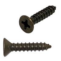FPTS61AB #6 X 1" Flat Head, Phillips, Tapping Screw, Type A, Antique Bronze